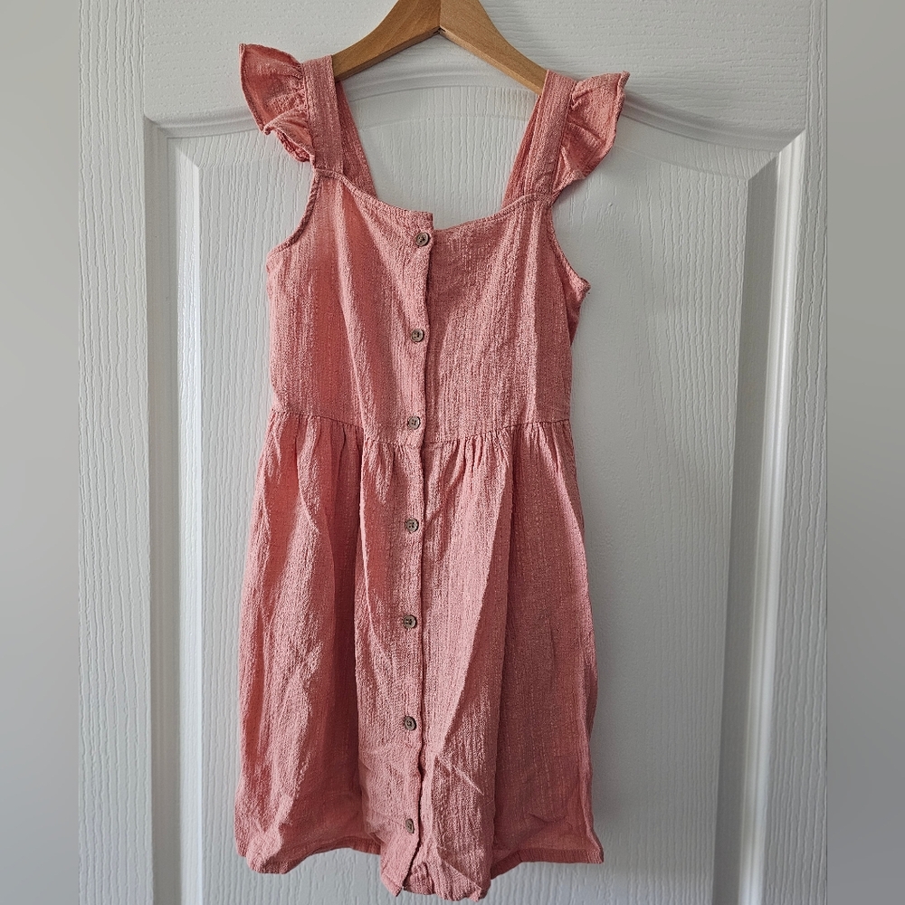 H&M Coral Button-Front Kids Dress